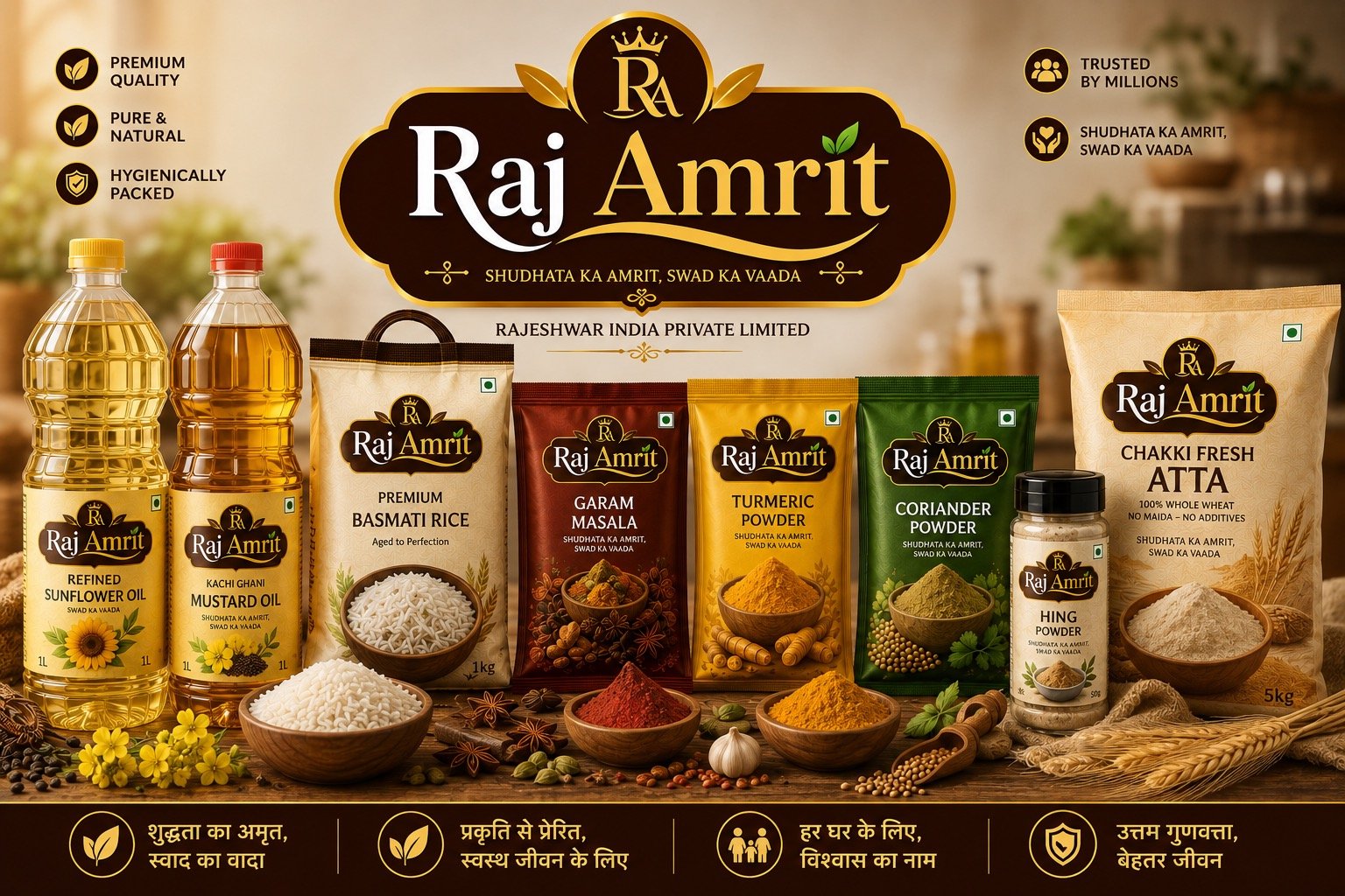 Raj Amrit product range